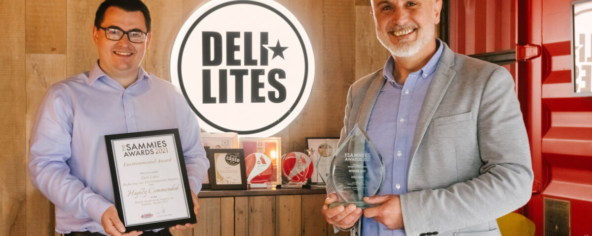 Deli Lites Wins Manufacturer of the Year at UK Sammies Awards - L-R - Cathal McDonnell with Ricky Hanbay - ni business news - belfast copywriter